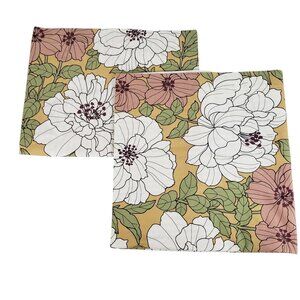 The Company Store Pillow Shams Standard & Euro Set of 2 Sample Floral Stripes